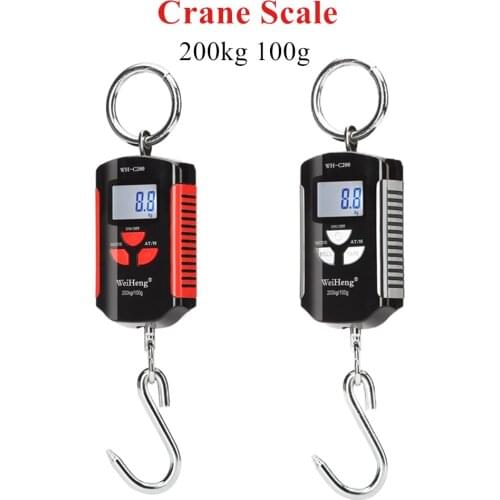 200kg/100g Hook Scale Electronic Luggage Scales Mini Weighting Steelyard Fishing Hanging Scale Kitchen Weight Device 40% OFF