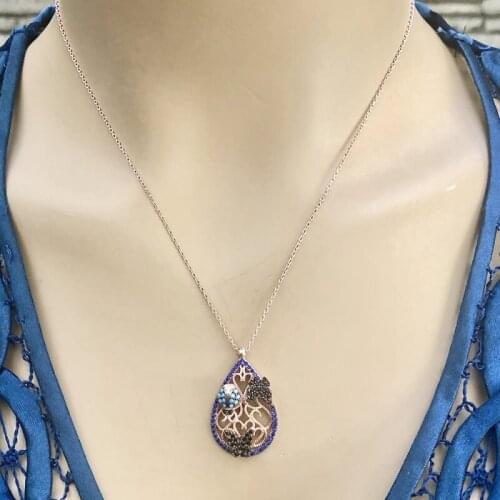 Gothic Butterflies 925 Sterling Silver Necklace Women Girls Gift Jewelry Accessories Fashion Handmade Elegant Chain