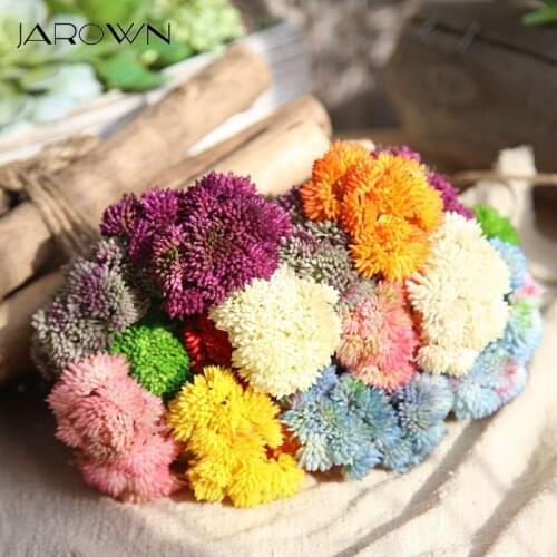 JAROWN Artificial Colorful Plastic Soft Glue Rice Seed Mini Fake Fruit Wedding Decor Flowers Succulent Plant Bonsai Home Decor