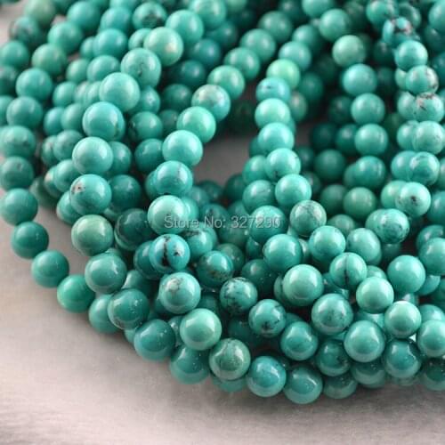 Grade AAA Natural Blue Howlite 6~12mm Round Beads 16'' Beautiful Black Veins DIY Making Materials 5Strand/lot