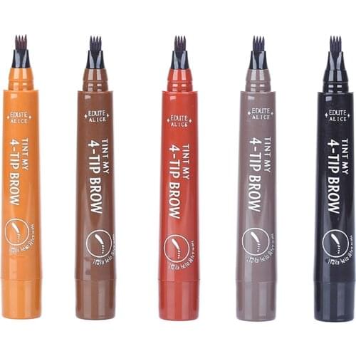 Micro-blading Four Claw Eyebrow Pencil Long Lasting Easy To Use Non-blooming Eyebrow Pen Create Natural Brow Makeup TSLM1
