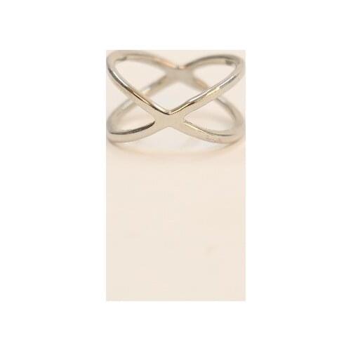 Fashion classic Double loop ring Geometric ring Intersecting ring design ring Mens and womens ring Wholesale 30 PCS/lot