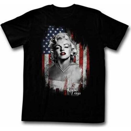 Marilyn Monroe American Flag Mens T Shirt Size S-3XL