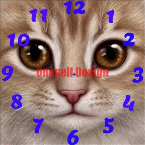 New 5d diamond painting cross stitch clock cat diamond mosaic sale clock rhinestone pictures diamond embroidery full diy frame