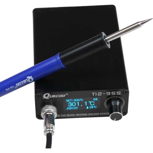 STM32V2.1s -OLED T12-955 1.3inch digital display Soldering Station V2.1S controller with 5pin P9 handle Soldering Iron Tips