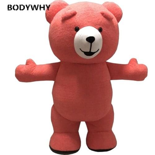 Teddy Bear Furry Fursuit Inflatable Mascot Costume Cosplay Suit Party Game Outfits Advertising Carnival Halloween Birthday Gifts