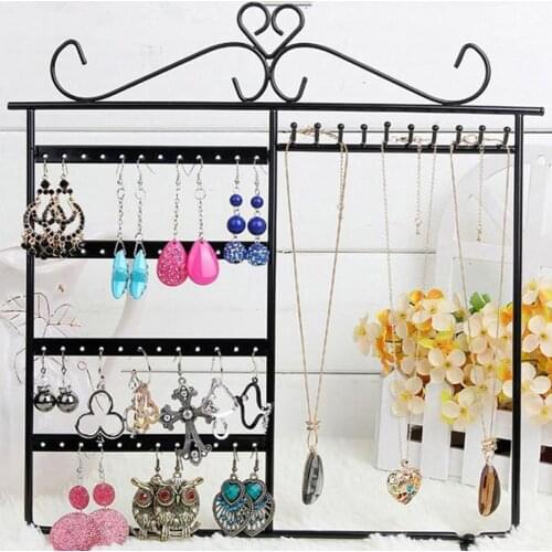 Jewelry Organizer Earrings Studs Necklace Jewelry Display Rack Metal Stand Organizer Metal Stand Holder Display Shelf Jewelry