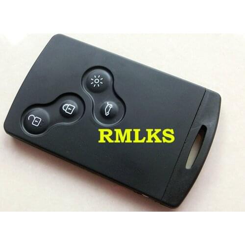 RMLKS High Quality Remote Smart Card Key Shell For Renault Laguna Koleos Clio 4 Button Auto Car Key Case Fob Uncut Blade