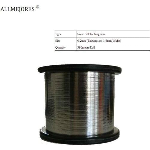 ALLMEJORES Solar cells connector Tabbing wire soldering wire for DIY solar panel. PV ribbion wire Tinned copper strip