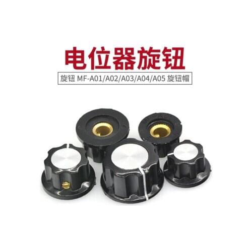 1set Potentiometer Knob Kit for Hole 6mm Dia MF-A01 MF-A02 MF-A03 MF-A04 MF-A05 Rotary Switch Knobs Caps Kit