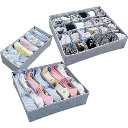 1Pc/Set Underwear Bra Organizer Storage Box 3 Size Drawer Closet Organizers Boxes For Underwear Scarfs Socks Bra Multi Size
