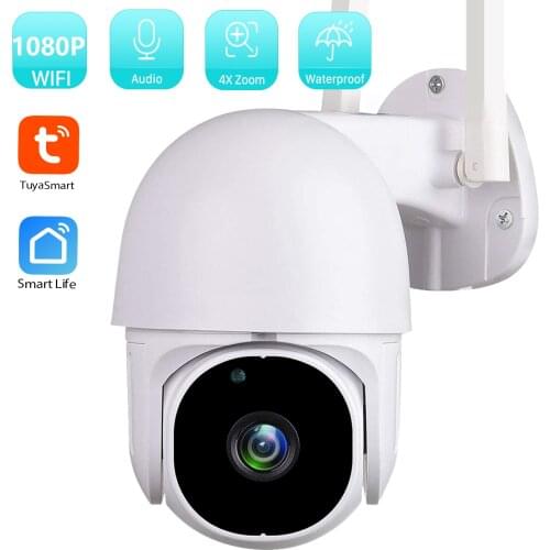 1080P Tuya Smart Home IP Camera 3MP PTZ Outdoor WiFi Auto Tracking 4X Digital Zoom Night Vision Mini Security Video Surveillance