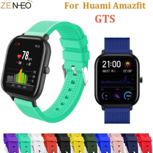 20mm For Huami Amazfit GTS GTR 42mm Bip Pace Lite Youth Silicone watchband For Garmin vivoactive 3 Smart accessories wrist strap