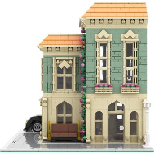 2308 PCS Construct City Post Office with Delivery Van Toys Bricks Set Girlfriend Gift Kids