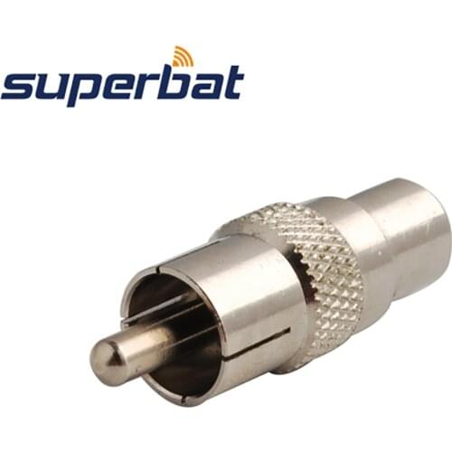 Superbat 5 pcs RCA Adapter RCA Plug to RCA Jack Straight RF Coaxial Connector