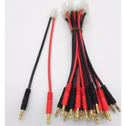 50pcs/lot Tamiya Plug to 4.0 Banana with High Temperature 14 AWG Silicone Wire 150mm Lenght for DIY