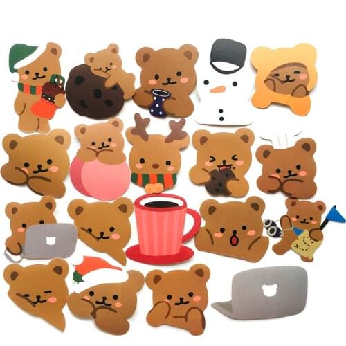 50pcs 60Pcs Cute Mini Lazy Bear Stickers Scrapbooking Decorative Sticker Korean DIY Diary Album Stick Label Kawaii Stationery