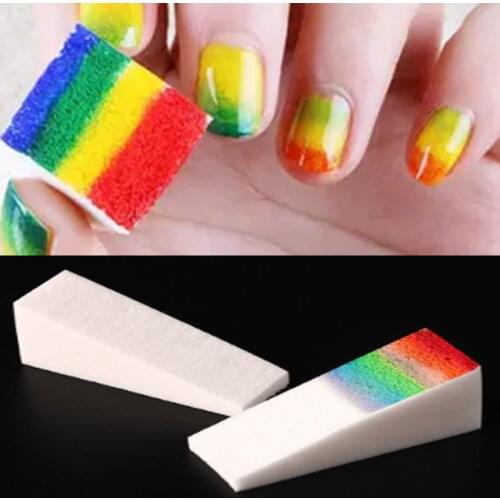 8/12/24pcs Nail Art Gradient Color Stamping Triangle Sponge Gel Polish Varnish Image Transfer Soft Home DIY Coloring Tool