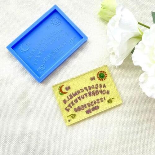 85LF Witchcrafts Psychic Board Epoxy Resin Mold DIY Rectangular Plate Silicone Mould