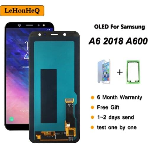 A6 2018 A600 LCD For SAMSUNG Galaxy A6 2018 A600 Display For Samsung A600 SM-A600F A600FN LCD Touch Screen Digitizer Assembly