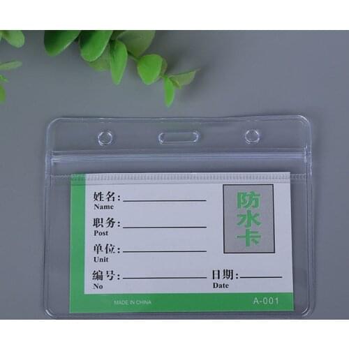 3pcs Transparent PVC ID Card Holder Protector Case Business Bus Bank Credit Card Cover for Student Kid Women Badge Bag Wallet