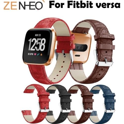 For Fitbit Versa Wristband Wrist Strap Smart Watch Band Strap For Fitbit Versa Leather Watchband Replacement Smartwatch Bands