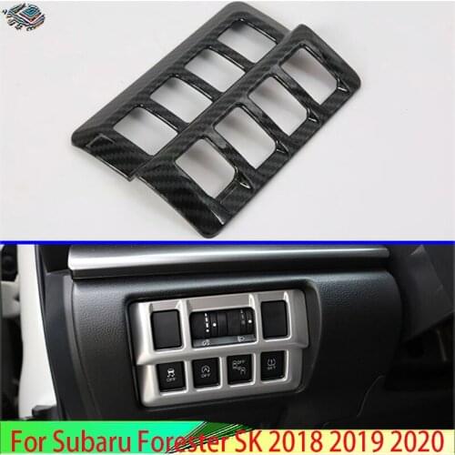 For Subaru Forester SK 2018 2019 Decorate Accessories Head Light Switch Button Control Panel Cover Trim Bezel