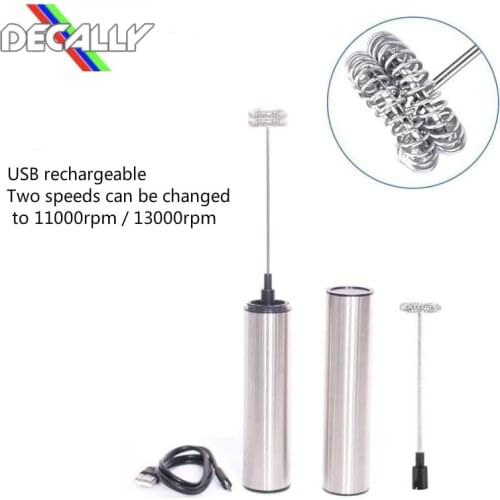 Electric Stainless Steel Hand Blender for Frothing Milk Foaming Agent Whisk Nozzle Mixer Mixer Kitchen Coffee Mixer Kitchen Tool
