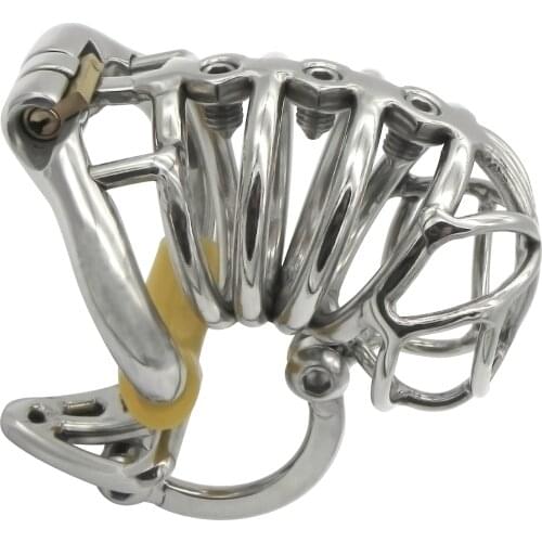 Ergonomic Stainless Steel Stealth Lock Male Chastity Device,Cock Cage,Penis Lock,Cock Ring,Chastity Belt,S069