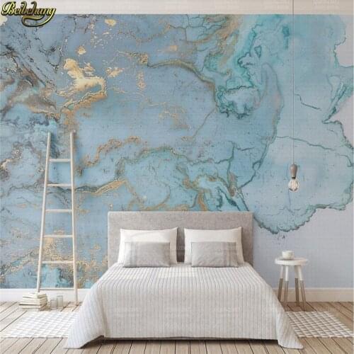 Beibehang custom Vintage luxury blue stamping texture 3D Mural Photo Wallpaper Large Mural living Room Wall Paper Sofa Backdrop