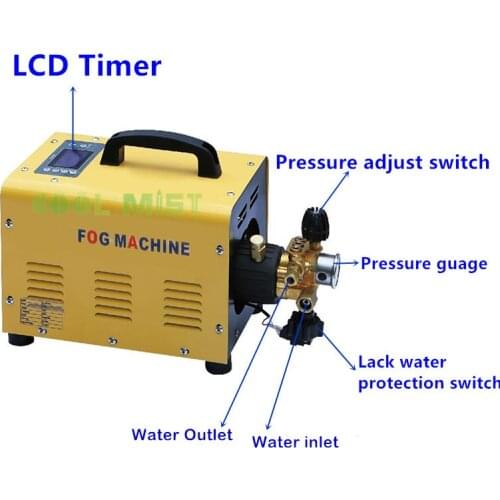 H82 Fog Machine 2L/3L/4L/Min High Pressure 80bar Outdoor Fogging System, Mist System, Fog Cooling System, Greenhouse Humidifier