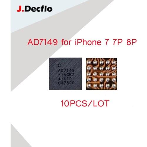 JDecflo 10pcs/Lot IC U10 AD7149 HTU1-D2 Fingerprint IC Chip Touch Home Button For iPhone 7 7P 8 8P Replacement Parts Repair