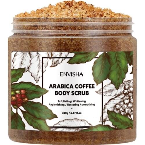 ENVISHA Coffee Body Scrub Sugar Scrub Cream Exfoliating Moisturizing Nourish Soften DIY SPA Whitening Skin Care Beauty Health