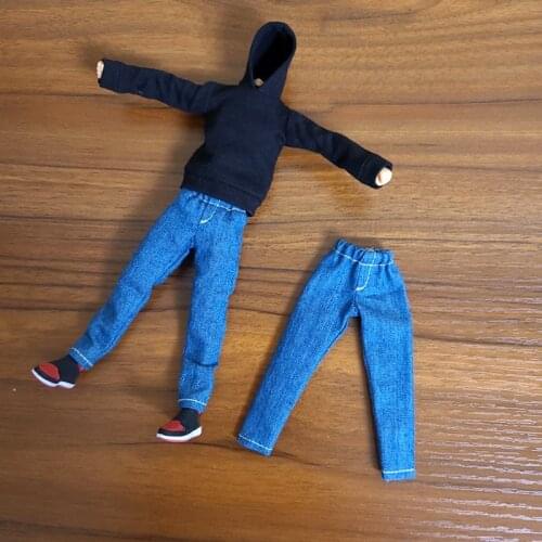 Toy Models 1/12 Scale Mens Trend Loose Jeans Boy Sports leisure pants Model For 6"Body Doll clothing accessories