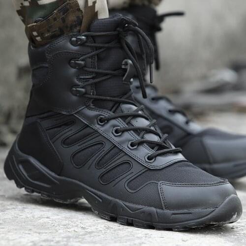 Mens Boots Hiking Shoes Men Brand Military Super Light Combat Boots Special Force Tactical Desert Ankle Boots Botas Masculina
