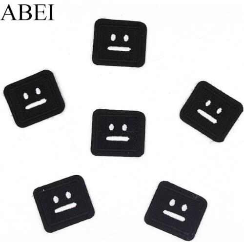 10pcs/lot Sew Patches For Clothes Badge Embroidered Sew On Patch For Clothing Backpack Jeans Smile Face Appliques Patches