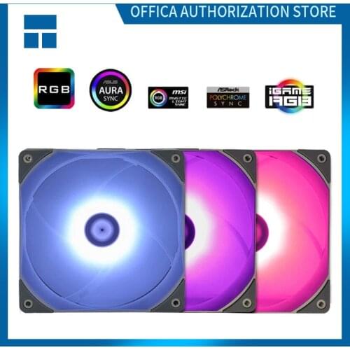 Thermalright TL-C12R-L 3-pack CPU Cooling Silent Fan 120mm RGB Reverse Wind Direction Fan 12V/4pin Radiator Replacement Fan