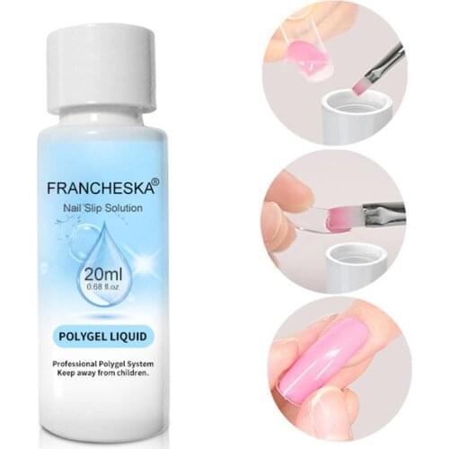 20ML Nail Poly Extension Nail Gel Liquid Nail Cleaning Carving Quick Drying Crystal Extension Nail Gel Liquid