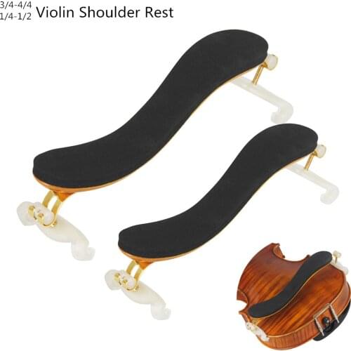 Full Size Adjustable Maple Wood Soft Thick Violin Shoulder Rest Padded for 4/4 3/4 1/2 1/4 Fiddle for Practice / Performance