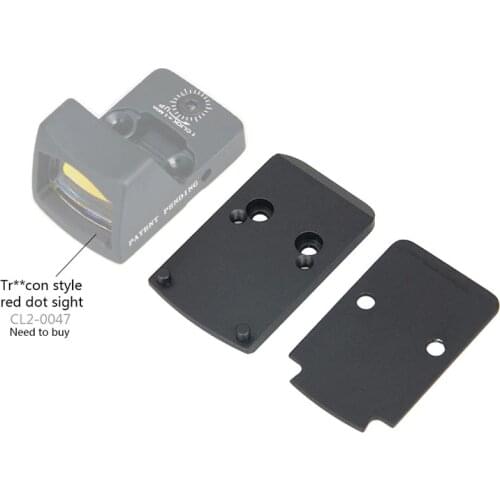 PPT New Arrival Tactical Black Color RMR Adapter Plate For Red Dot 48mm Length gs24-0167