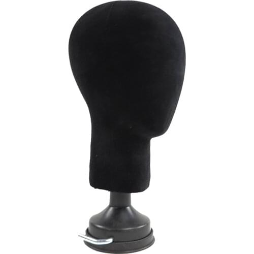 Pro Training Mannequin Head Barber Practice Manikin Head Hats Caps Wig Glasses Display with Matched Holding Stand - Stable