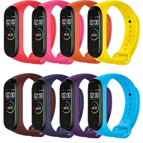 2020 Silicone Strap For Xiaomi MI Band 3 4 Replacement Wrist Strap Watch Smart Wriststrap Bracelet New Strap For Xiomi Miband 43