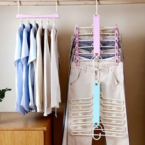 Clothes Rack Coat Pant Skirt Hangers with Clips Trouser Clip Hangers for Heavy Duty Ultra Thin Space Saving Removable Hooks