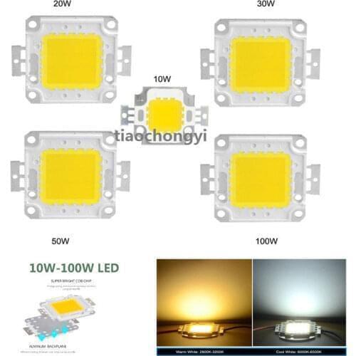 10W 50W 100W LED Hot White/ Warm White light Chip DC 12V/36V COB Integrated LED lamp New