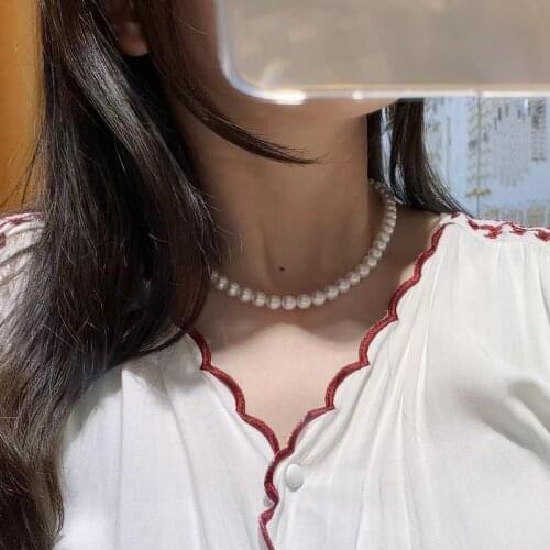 HENGSHENG Pearl Necklace Fine Jewelry Round 7-7.5mm Nature-Ocean Akoya White Pearls Hand Made Double Necklaces Women Fine Gift