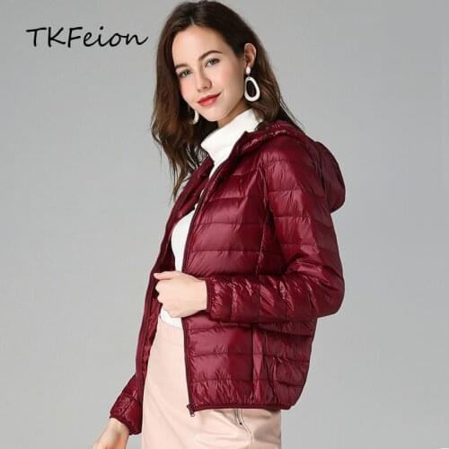 Women Hooded Jacket Ultra Light Plus Size S-4XL Warm Duck Down Filler Spring Autumn Thin Female Slim Coat Clothes Mujer Chaqueta