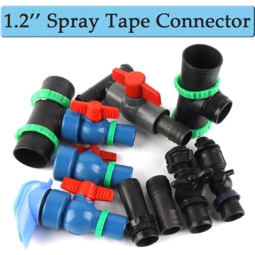 1.2" Φ32mm Irrigation Thin Soft Spray Tape Connectors Agriculture Watering Hose Tube Joints Watering Kits Soft Pipe Fittings