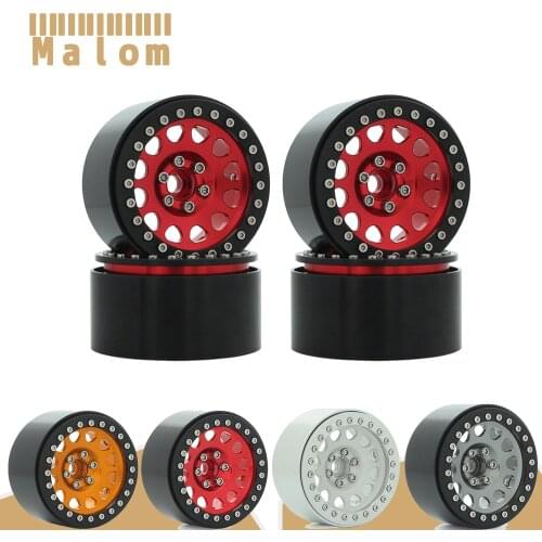 1PCS/4PCS Metal 2.2" Beadlock Wheels Rim 61x35mm Wheel Hub for 1/10 RC Crawler Axial SCX10 Capra Wraith Traxxas TRX4 TRX6 D90