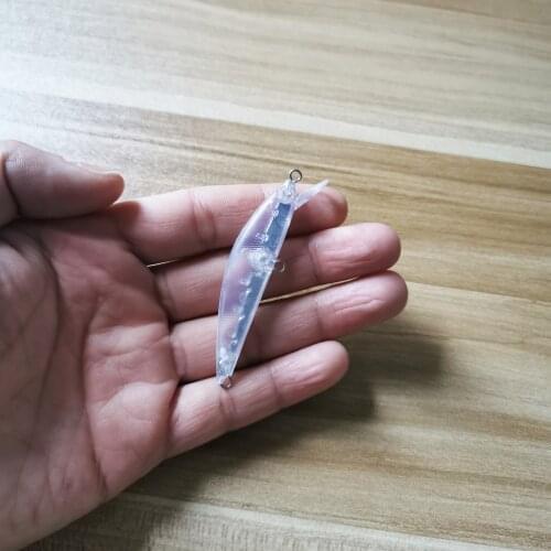 10PCS 6.5g 6.3cm Blank Nude Baits Crankbait Minnow Bait Unpainted Lure Bodies Fishing Bait