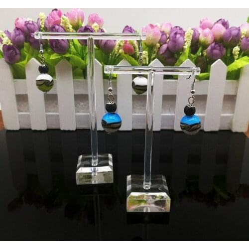 2Pcs Earrings Display T-Shape Stand Showcase Jewelry Organizer Holder